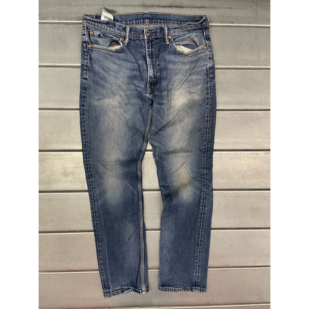 Levis 511 Jeans Mens 34x32 Blue Medium‎ Wash Faded Denim Slim Straight